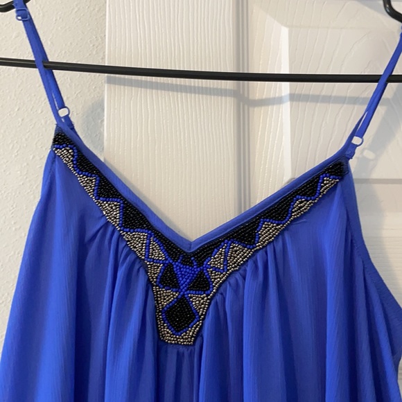 A6 - 312 ⚡️🌈 Express Blue / Purple Mini Dress size Small - Picture 5 of 9